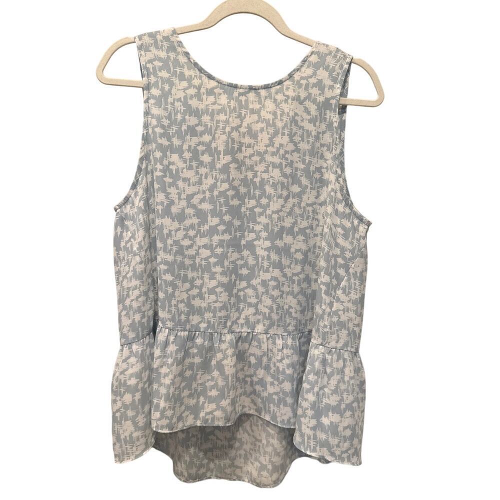 Banana Republic Factory Sleeveless Peplum Top Medium Abstract‎ Flowy Careerwear